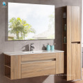 La pared al por mayor de la madera contrachapada mezcló la vanidad base del fregadero del cuarto de baño con el espejo